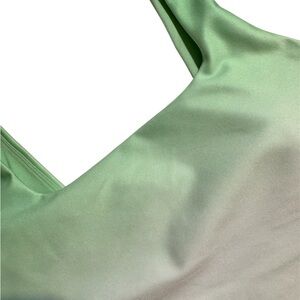 Wear It To Heart Lime Green/White Ombre Sports Bra.